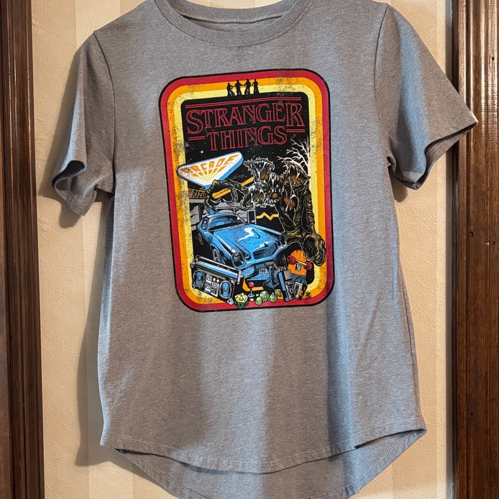 Netflix Stranger Things Heather Gray Crewneck Sweater
